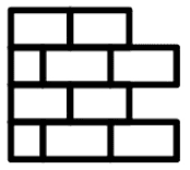 Hand-drawn sketch of a brick wall pattern.